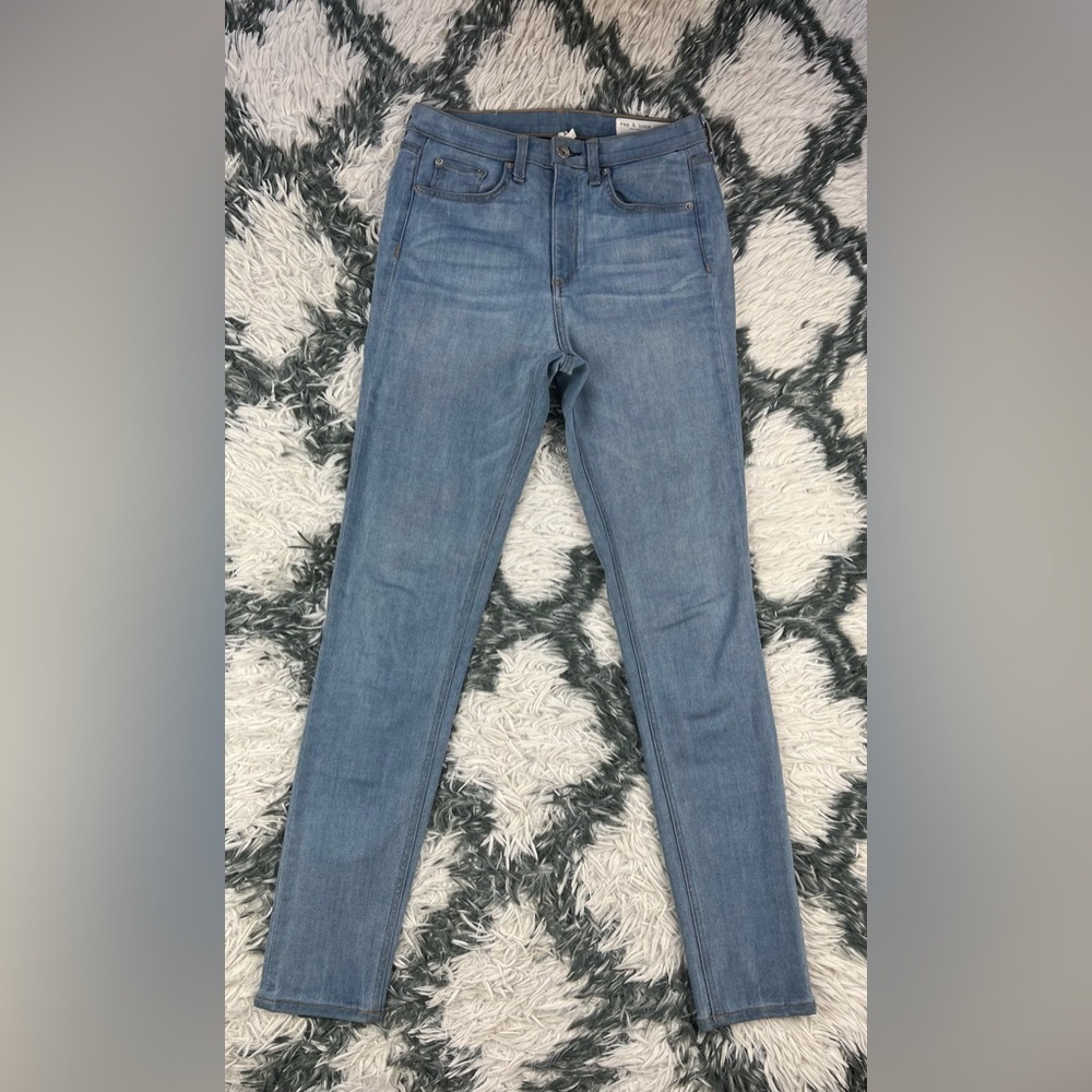 Rag & Bone Women's High Rise Skinny Jeans Blue Size 28